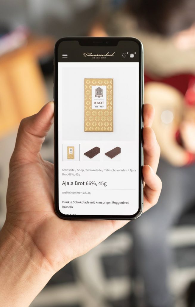 WordPress und WooCommerce Referenz Schwarzenbach Mobile Produktdetailseite