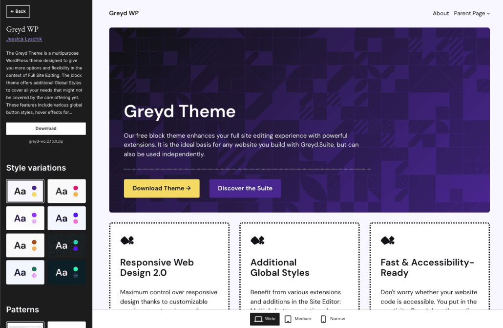 Greyd WordPress Theme Barrierefrei